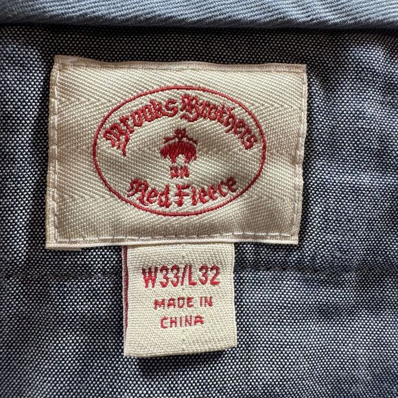 Brooks Brothers Red Fleece Pants Men 33x32 Gray 100% Cotton Bike Bicycle Patten - Picture 8 of 11